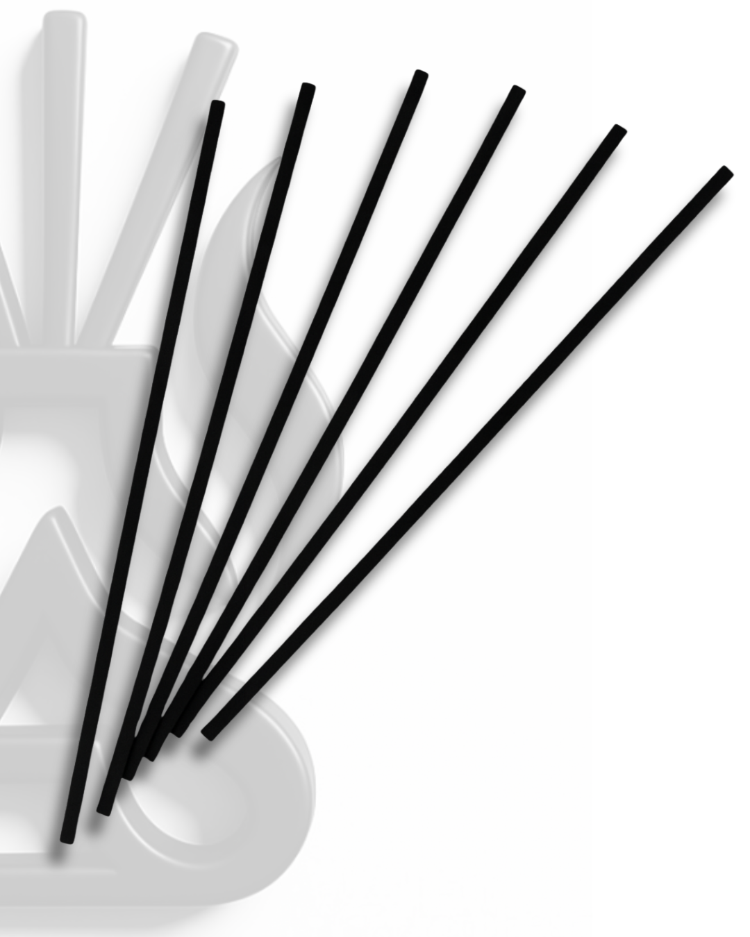 6 (Extra) Black Fiber Diffuser Reeds